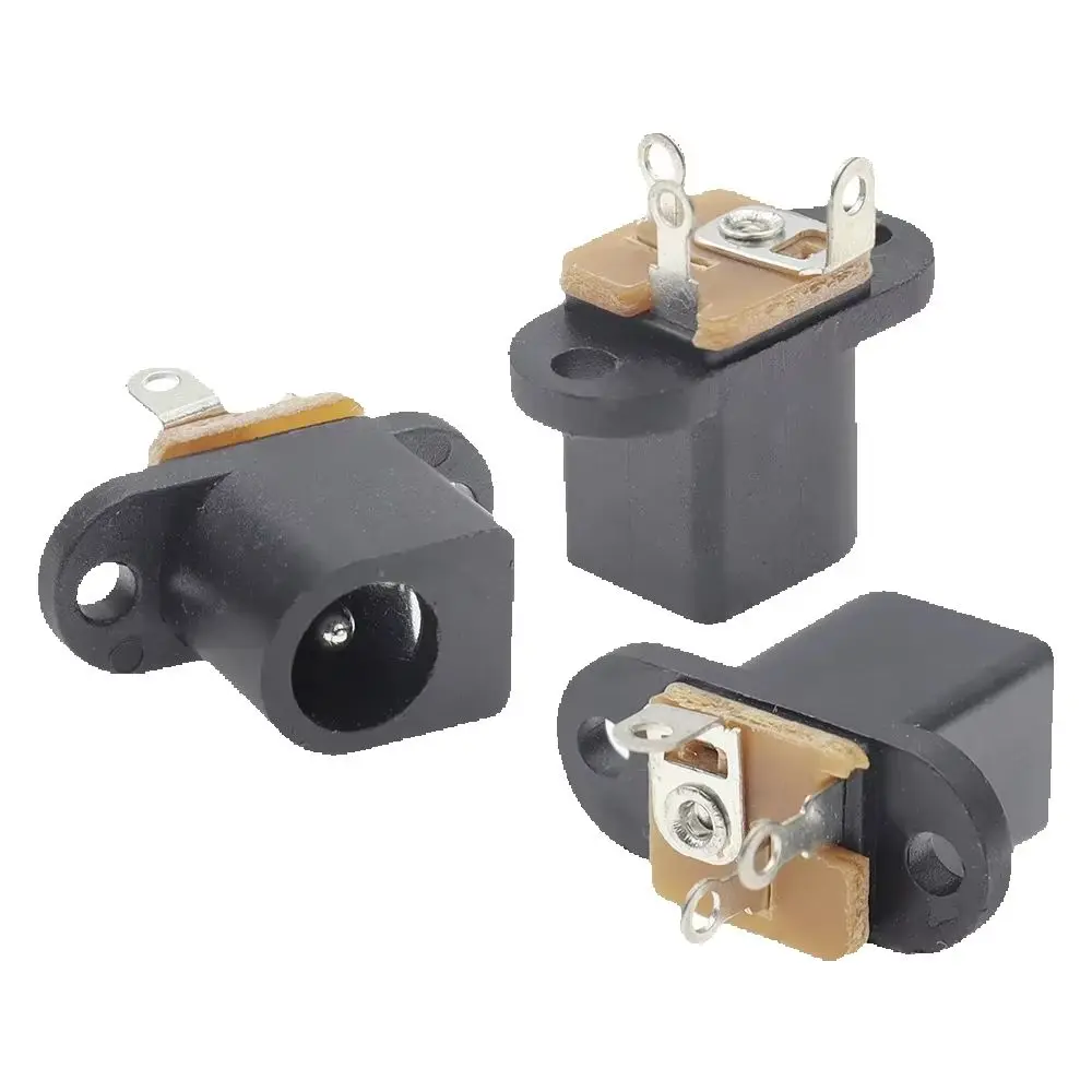 DC Jack DC-017 Vertical 3PN Plug-in DC Charging Head Interface 5.5*2.0/2.5 Round Needle 30V/0.3A DC Power Supply Base