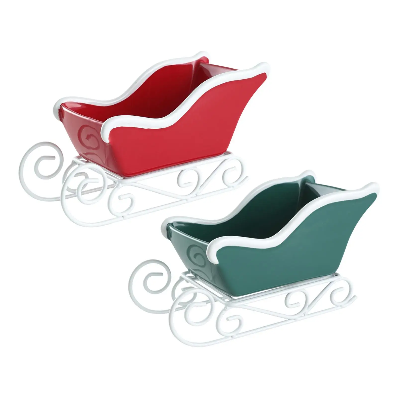 

Рождественские сани, украшение для стола, органайзер для стола, сервер, миниатюрная фигурка, корзина для хранения, корзина в форме саней, миска для конфет в подарок