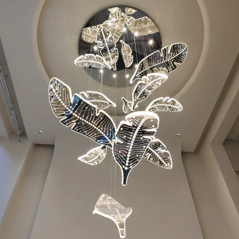 Modern Home Decoration Crystal Chandelier, Stair Pendant Lamp, Living Room Pendant Lights, Interior Lighting