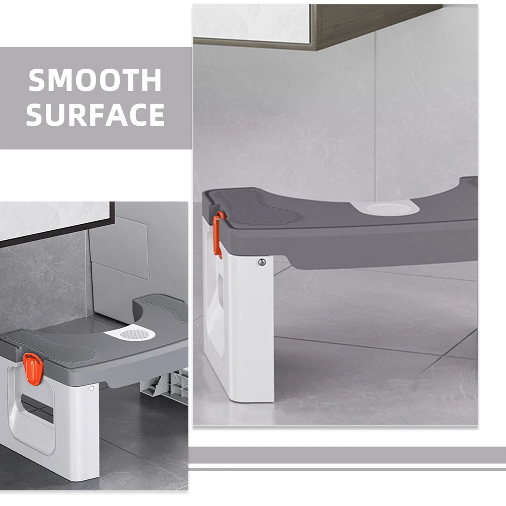 

Foldable Toilet Footstool with Non-Slip Pad Compact Size for Bathroom Squatting Stool Step Stool for Adults Home Footstool