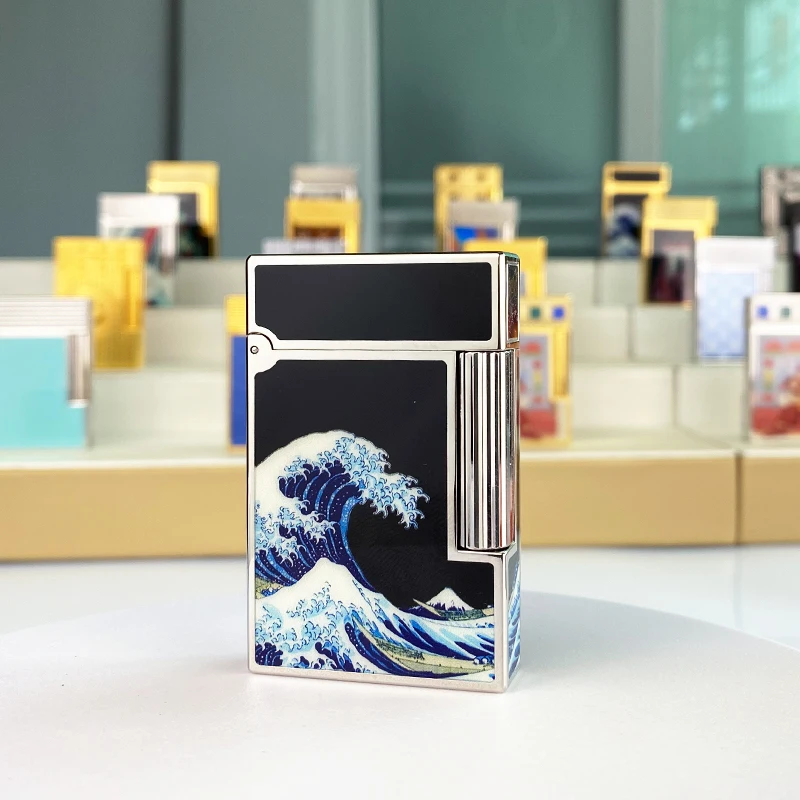 

Langsheng Lighter Pure Copper Customized Gift for Boyfriend High end Steel Sound Grinding Wheel Vintage Genuine Inflatable Light