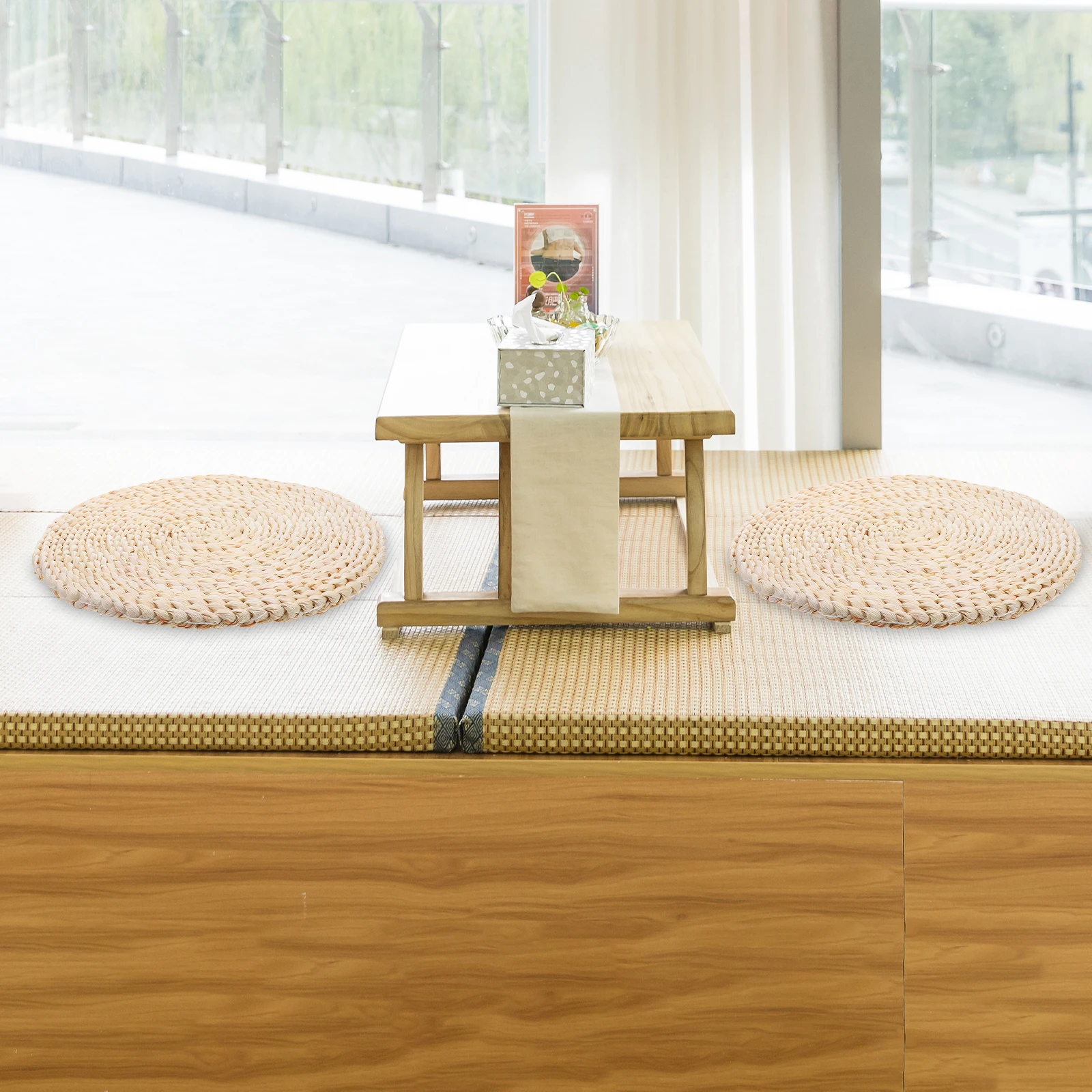 

Yoga Cushion Seat Handmade Japanese Floor Cushions for Sitting Chair Pad Mat Bay Window