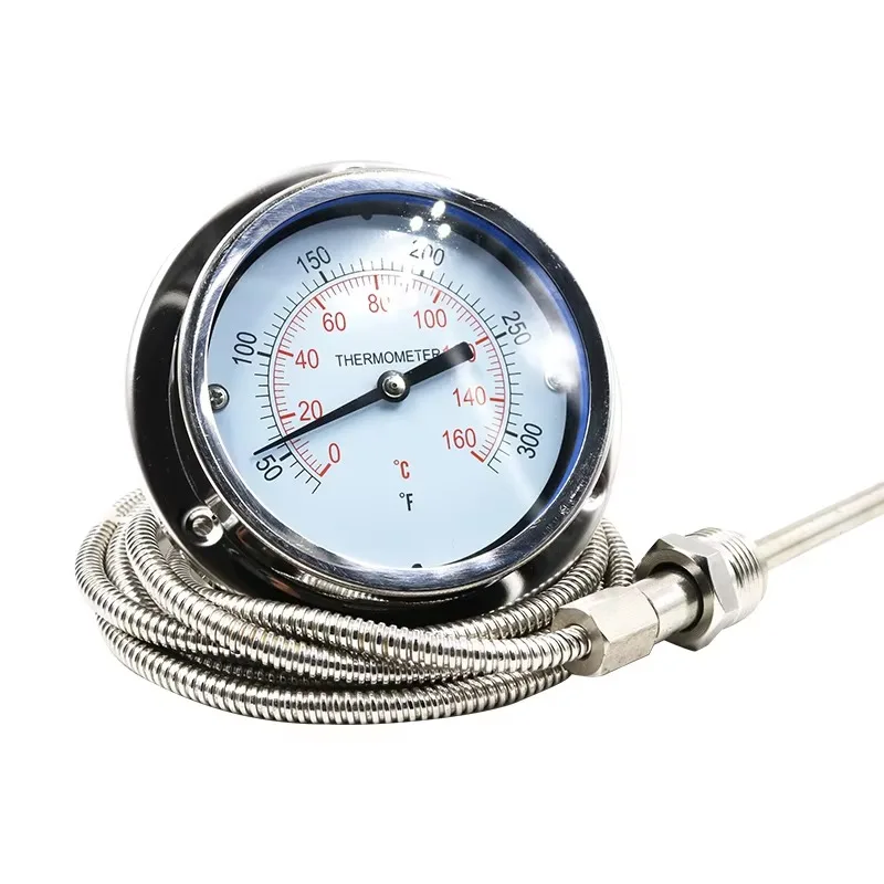 

Customizable Capillary Thermometer Oil Manometer Hydraulic Oil Pressure Gauge Temperature Meter with OEM and ODM Support