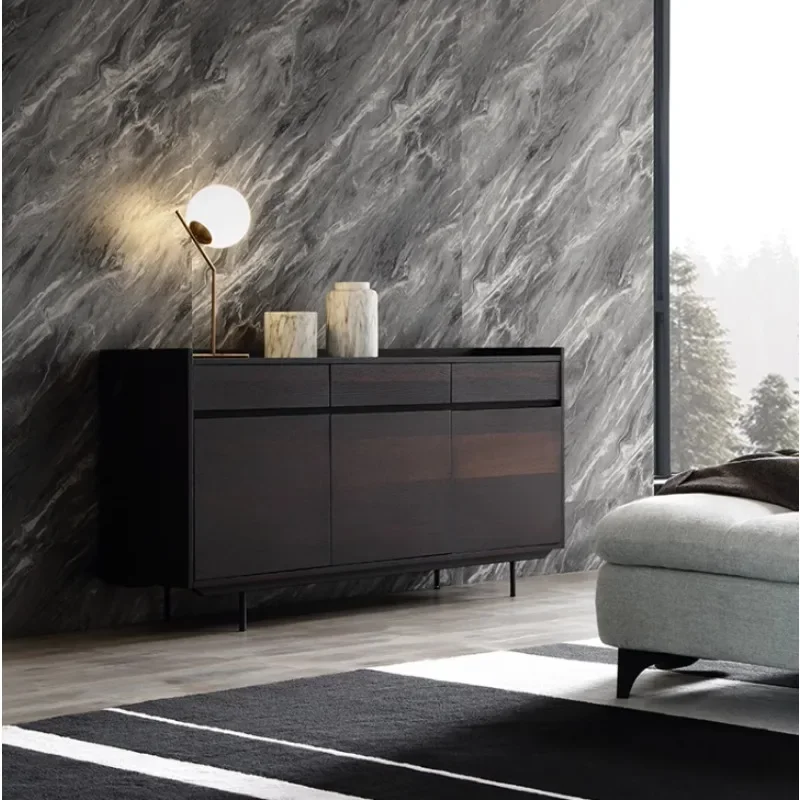 Smoke color dining side cabinet living room decoration large capacity dish bowl hotel dining cabinet