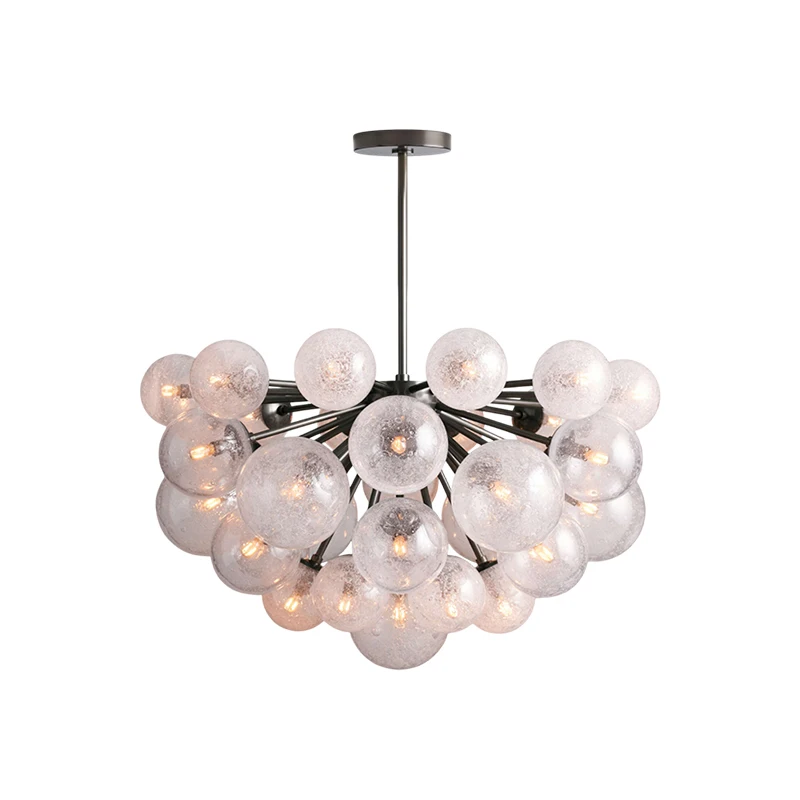 2026 Trendy E14 LED Glass Bubble Long Chandelier Lighting Hanging Lamps Lustre Suspension Luminaire Lampen For Dinning Room