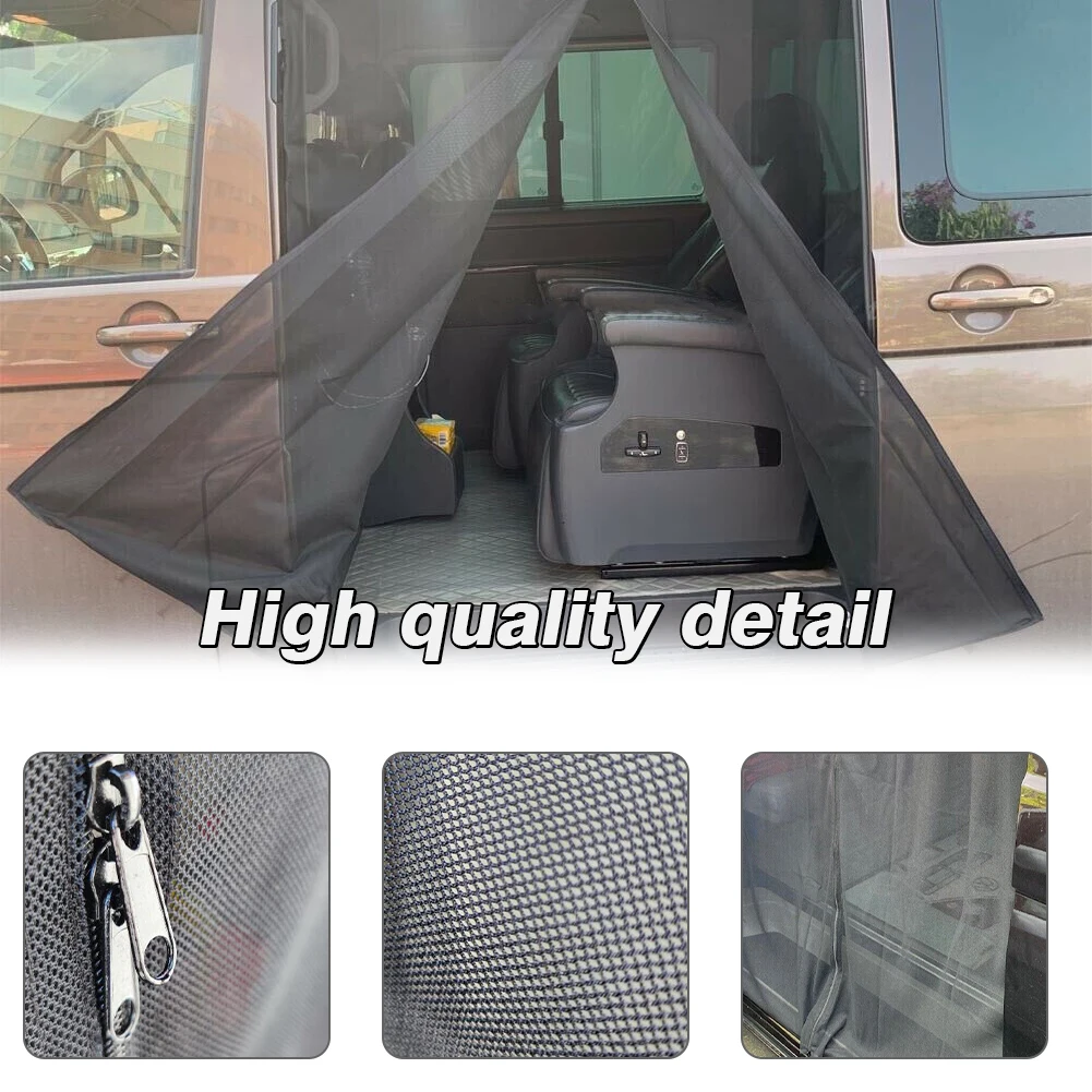 

RV Mosquito Proof Magnetic Curtain FOR VW T5 T6 Sliding Side Car Doors Insect Proof Ventilated Curtain Zipper Door Curtain