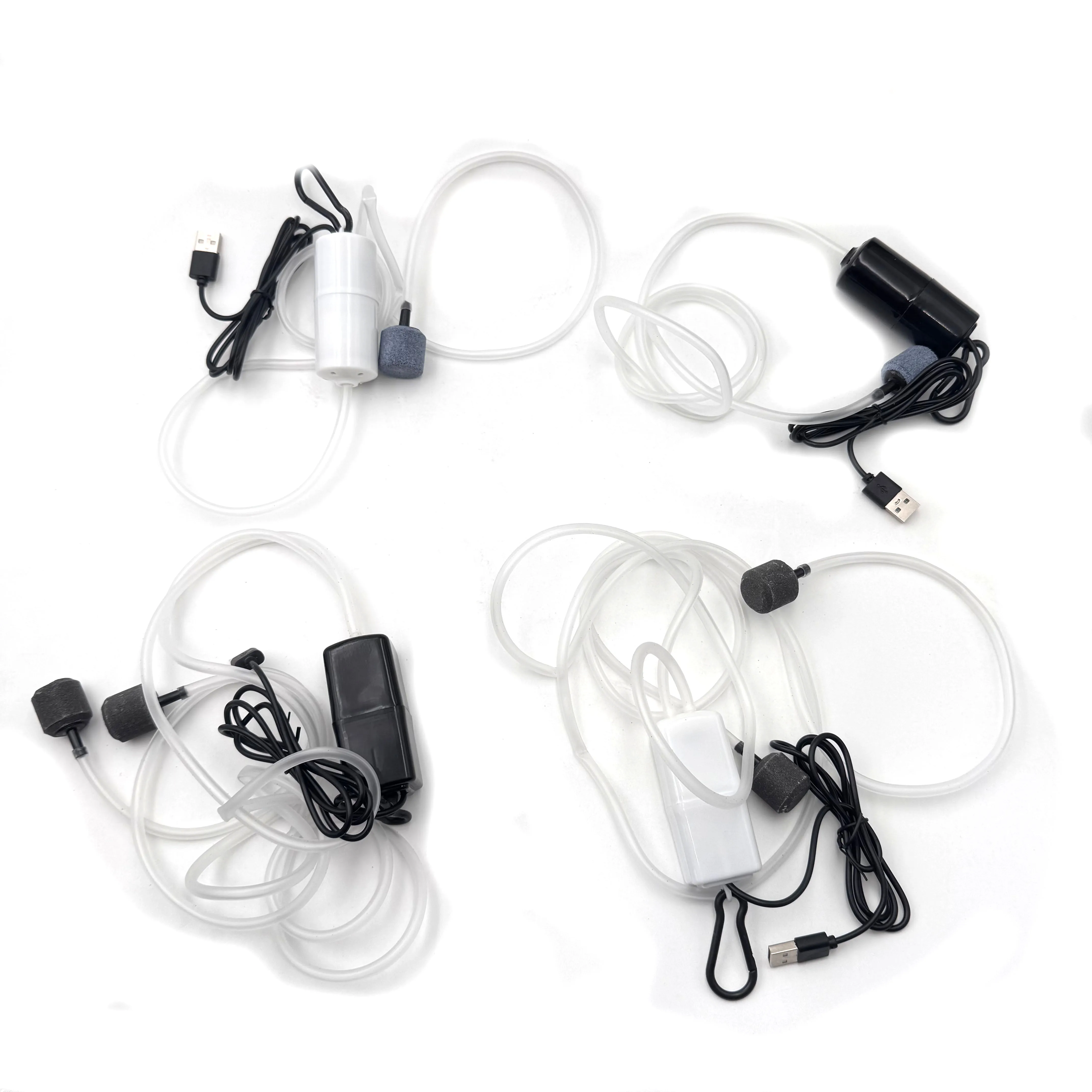 

USB Aquarium Air Pump Portable Mini Quiet Oxygen Pump Mute Oxygenator with Air Stone for Small Fish Tank & Outdoor Fishing