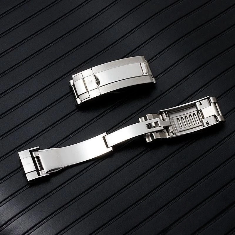 

Top Quality 9mm×9mm 904 Stainless Steel Watch Buckle Fit For Rolex Daytona Submariner GMT With Smooth Glide Lock Watch Clasp
