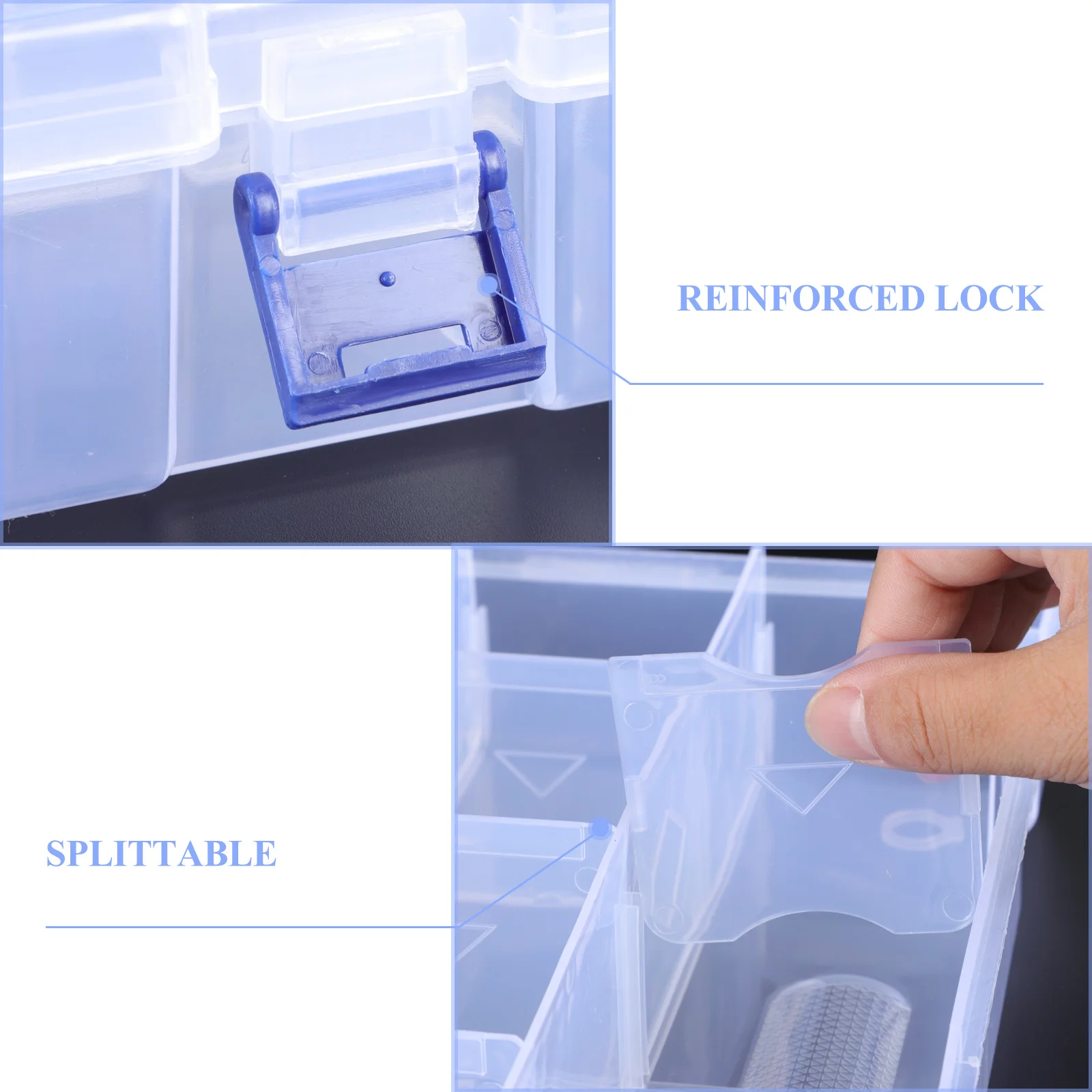 

1Pcs Parts Organizing Box 10-Compartment Thick PVC Transparent Storage Case for Small Items Hardware Accessories Multi-Purpose