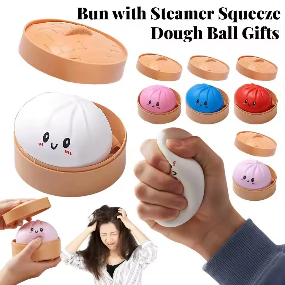Oversized Rainbow Dumpling Squishies Soft Slow Rebound Sensory Squeeze Toy Relief Anxiety Fidget Stress Ball for ADHD Autism