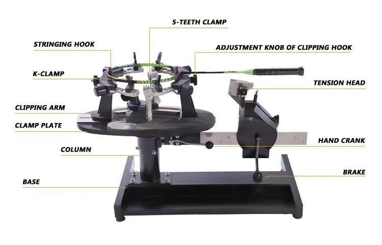 Quick Shipment Professional Racket Stringing Equipment Tennis Badminton Stand Stringing Machine with Clamp