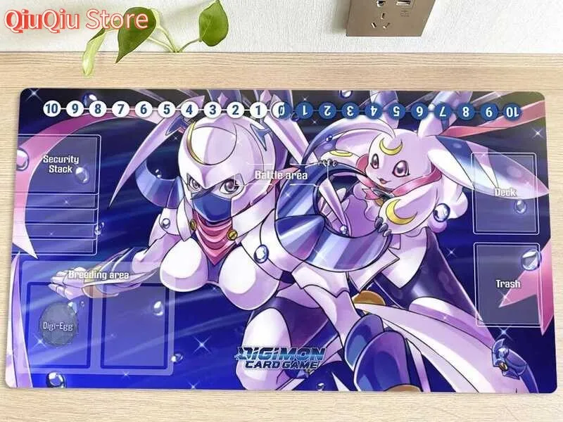 Digimon Spielmatte DTCG CCG Matte Dianamon & Lunamon Sammelkartenspielmatte Schreibtisch Tisch Gaming Spielmatte Mauspad Mousepad