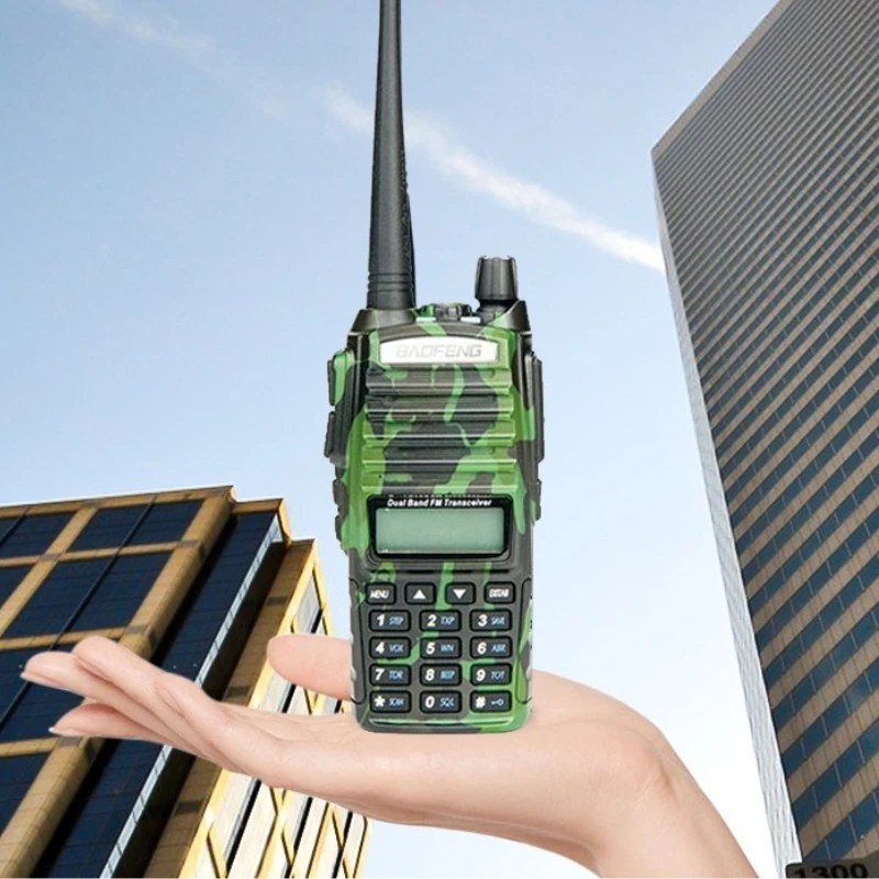 Baofeng UV-82 جهاز اتصال لاسلكي مموه مضاد للسقوط محمول خارجي عالي الطاقة مزدوج PPT إرسال اتصال داخلي أصلي