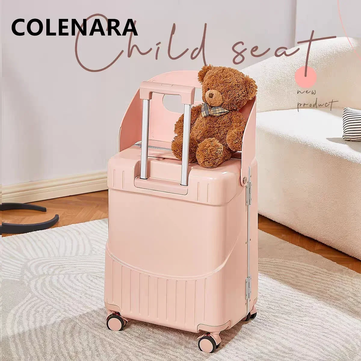 

COLENARA High-quality Suitcase Children ABS + PC Boarding Box Large-capacity 20 Inch Multifunctional Trolley Case Luggage