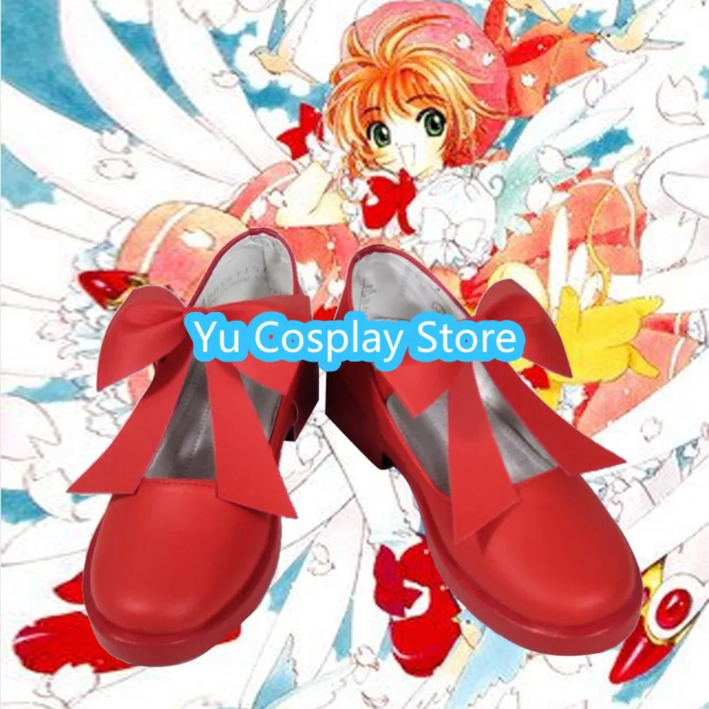 Sakura Cosplay Shoes Anime Girl Pink Magic Style Boots Custom Made for Halloween