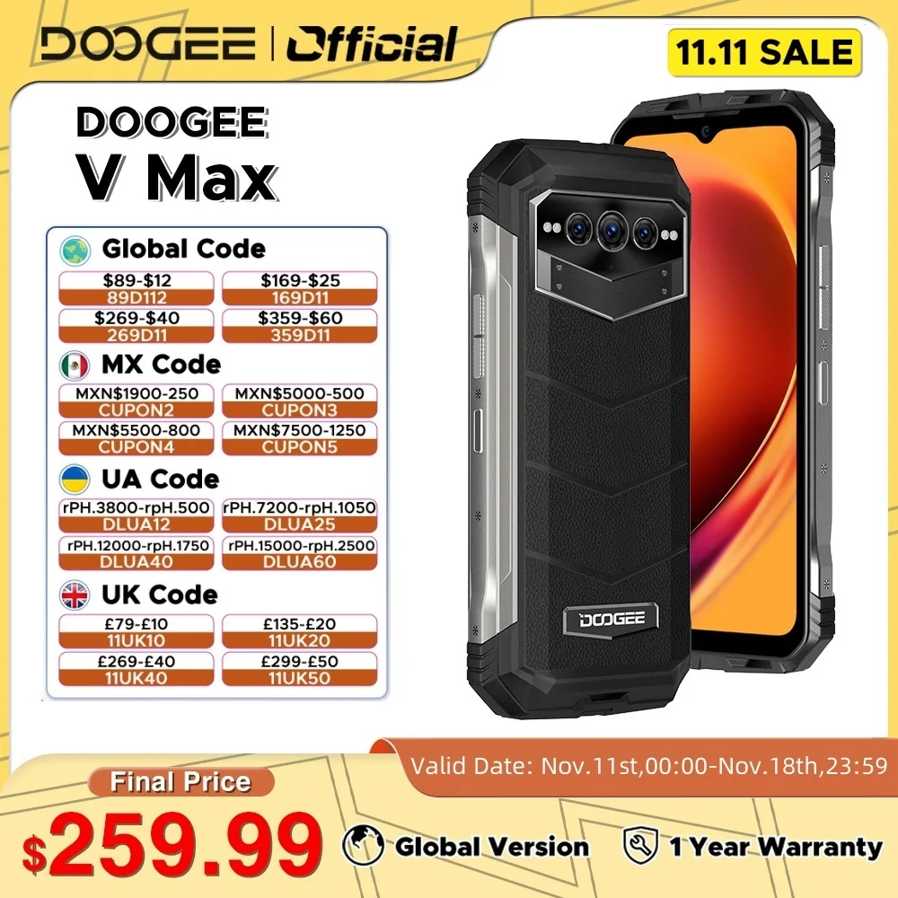 DOOGEE V Max Rugged Phone 5G 6.58