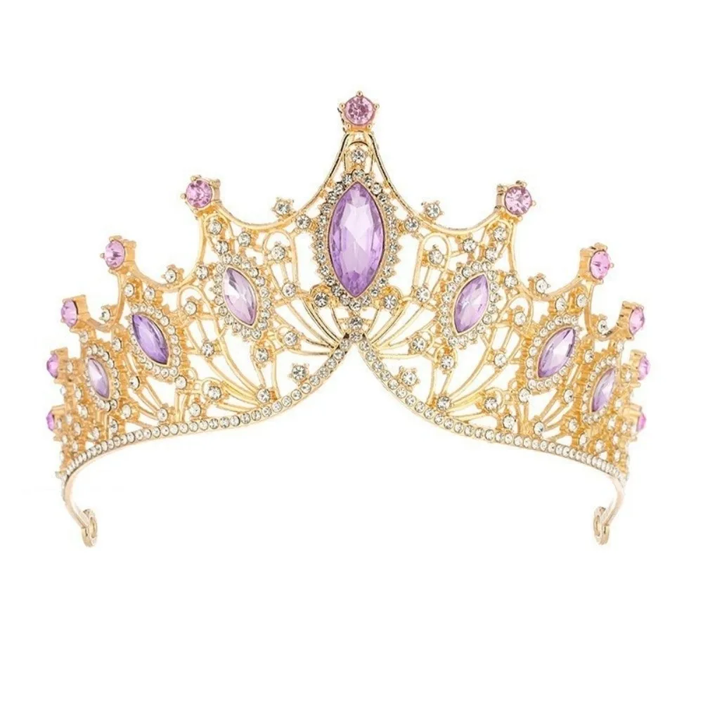 

Винтажная королевская корона принцессы со стразами, свадебная повязка на голову в стиле барокко, аксессуары для волос, хрустальная тиара, Рождественская