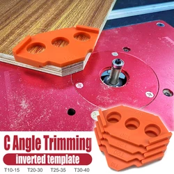C Corner Trimming Flip Template T10-15/T20-30/T25-35/T30-40 Electric Wood Milling DIY Woodworking Tools