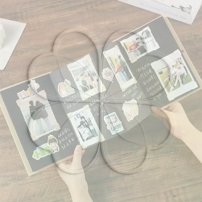 Vintage Kraft Paper Accordion Photo Album 18 Page Foldable DIY Scrapbook for Couple Wedding Anniversary Souvenir