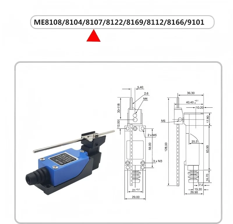 Endschalter ME-8108, ME-8104, ME-8111, ME8112, ME9101 und ME8167 – Detail 5