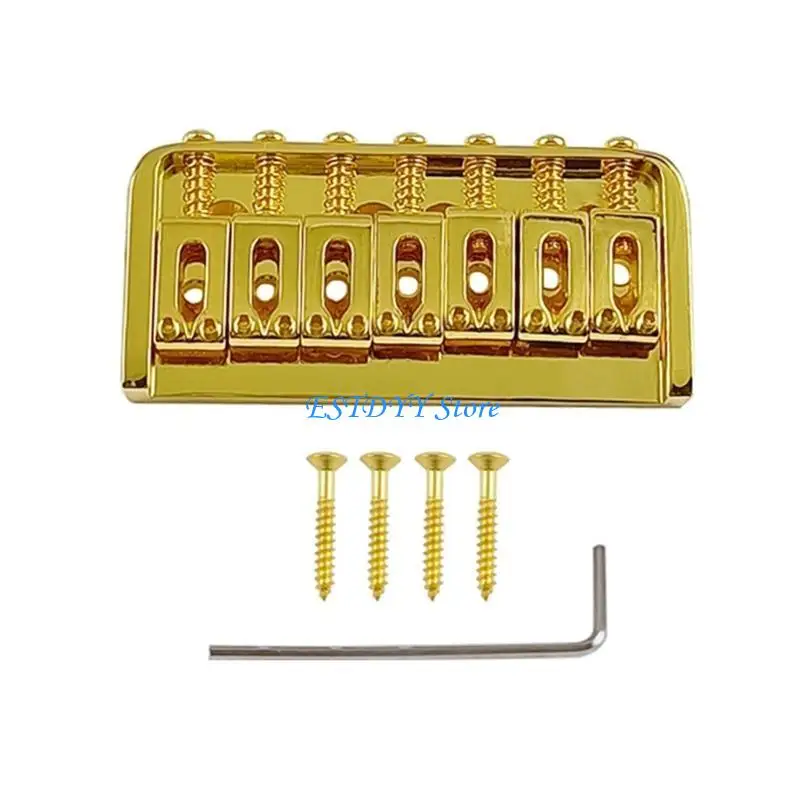 

G6DE 7 String Hard Tail Fixed Guitar Bridge with Screws & Wrench Top Load Tailpiece