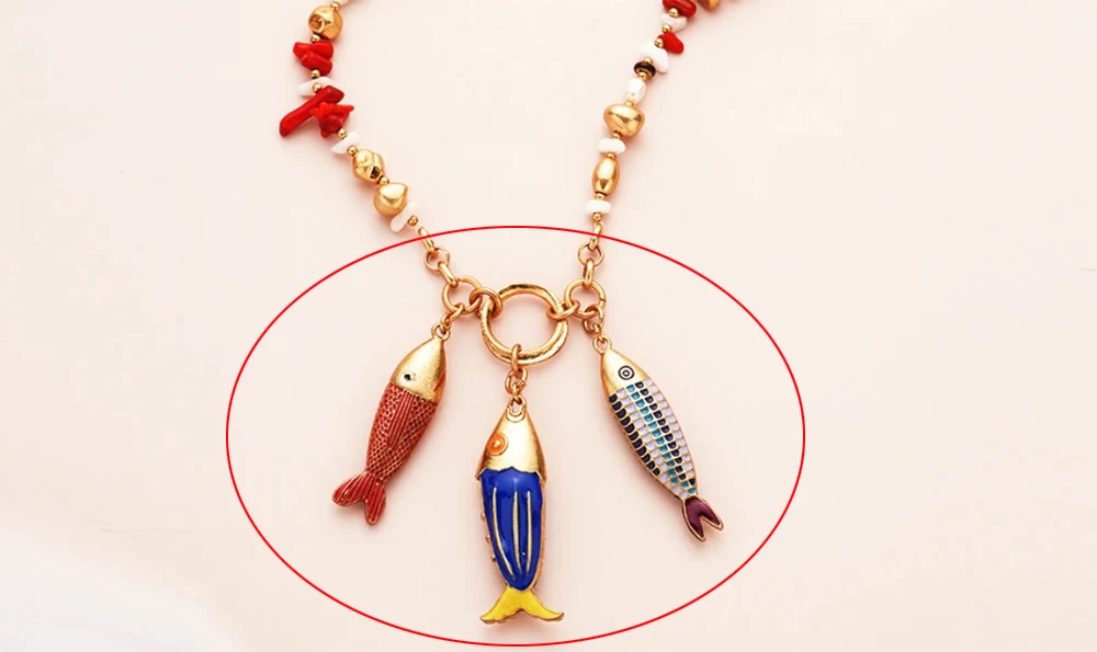 Bijoux de charme de poisson rouge pour la décoration de la maison, collier JOPendant, bracelet nickel é, fournitures exécutives de créateurs, beauté de bricolage, Y2K