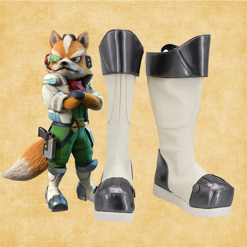 Star Fox - Fox McCloud Cosplay Shoes Boots Halloween Anime Game Boots