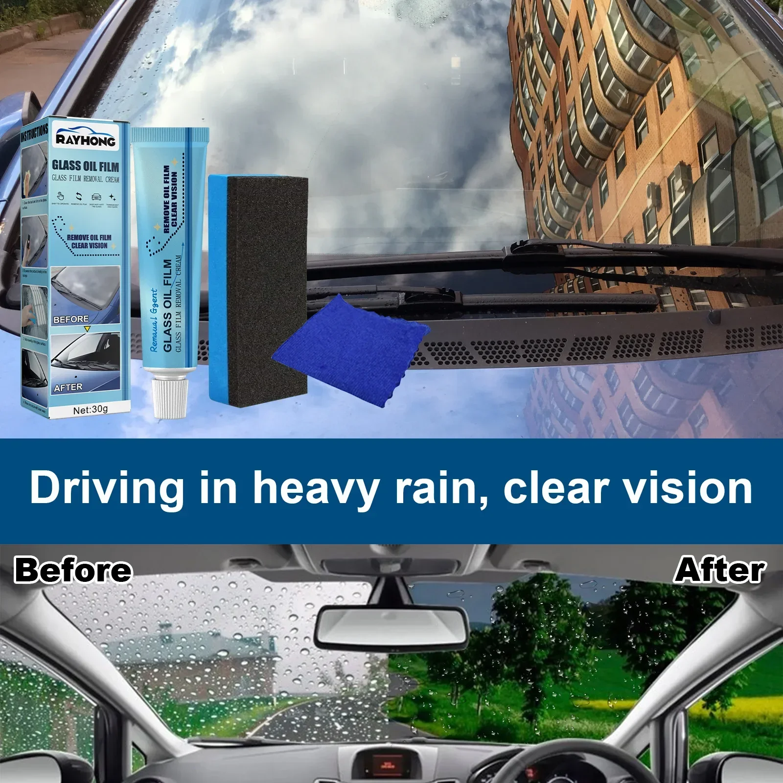 Car Glass Oil Film Remover Strong Glass-Cleaner Auto Windshield High Quality Glasses Cleaning for Bathroom Windows Accessories