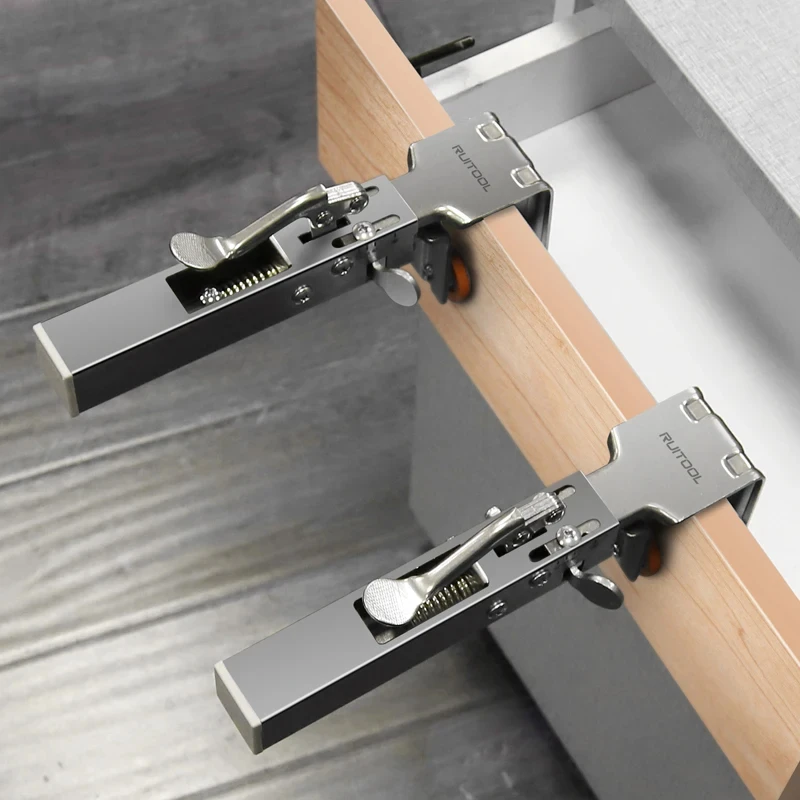 

Drawer Fixing Clamp Stainless Steel Right Angle Fixing Clip One-Touch Fixed Removable Drawer Clamp for Drawer Panel Installation