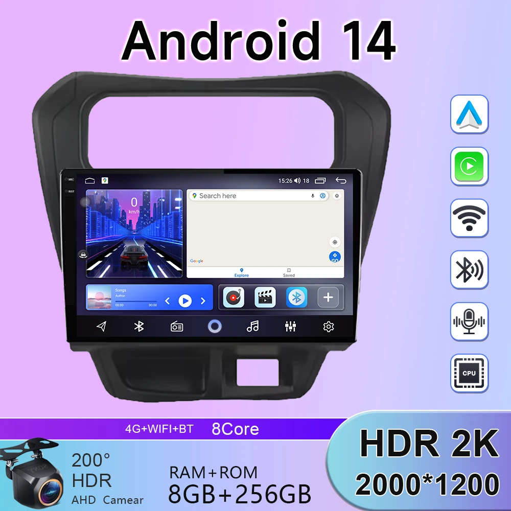 

Android 14 Car Radio Carplay For SUZUKI Maruti Alto 800 2014 - 2020 RDS Multimedia Video Player Navigation GPS WiFi Stereo QLED
