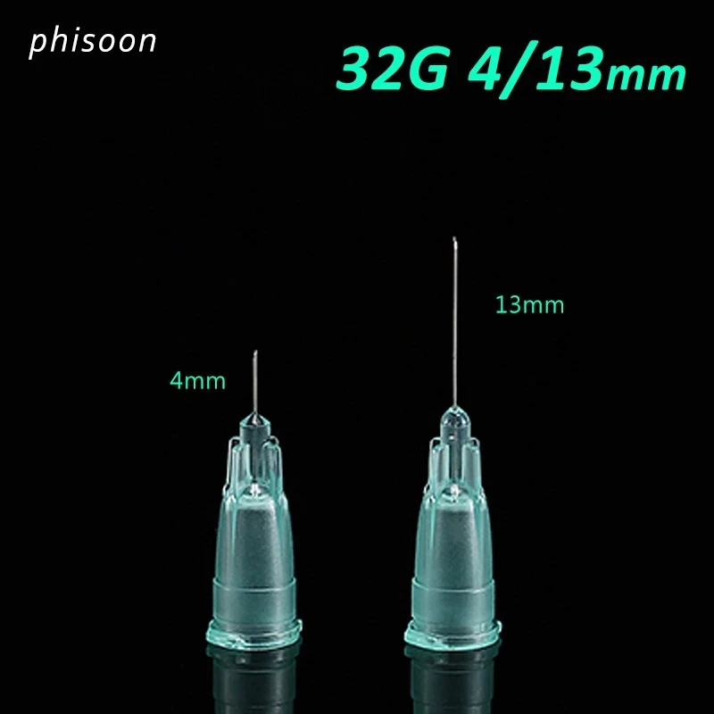 32G needle Piercing Transparent Syringe Injection glue Clear Tip Cap For Pharmaceutical injection needle 32G 4mm 13mm