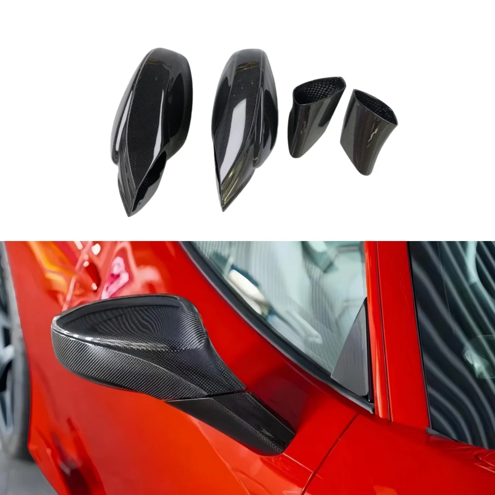 

For Ferrari F8 488 Upgraded OEM Style 3k High-quality Dry Carbon Fiber Rearview Mirror Housing Body Kit Perfect Installation