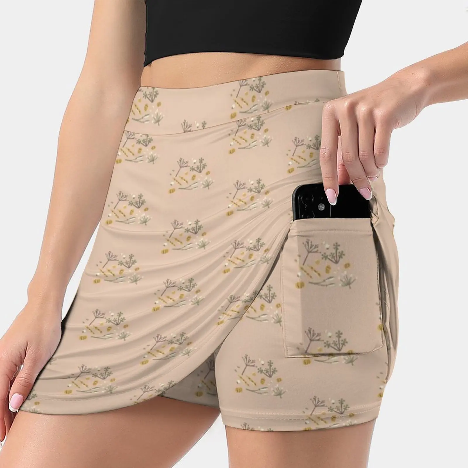 Autumn Skirts Woman Fashion 2022 Pant Skirt Mini Skirts Office Short Skirt Autumn Fall Season Wall Home Pumpkin Flower Floral