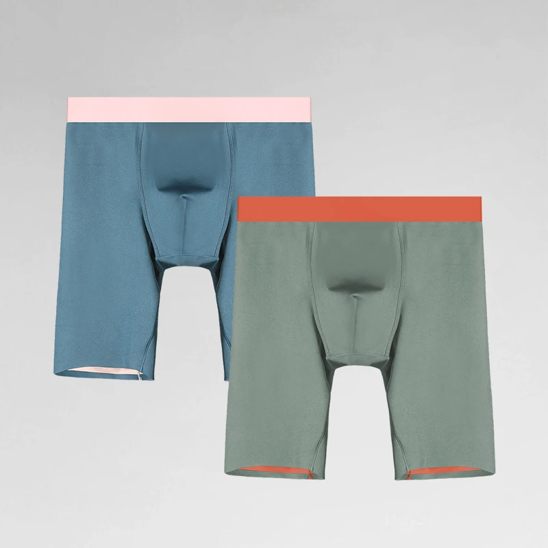 ملابس داخلية رياضية للرجال لتطويل الساق وكسب الوزن، شورتات بوكسر مضادة للبكتيريا، شورت رجالي مضاد للغضب بأربعة زوايا