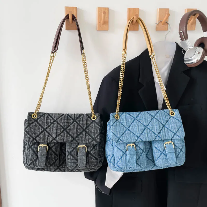 

New Double - Pocket Flip Cover Bag | Minimalist Exquisite Chain, Casual Fashion Crossbody for Women Bags for Women