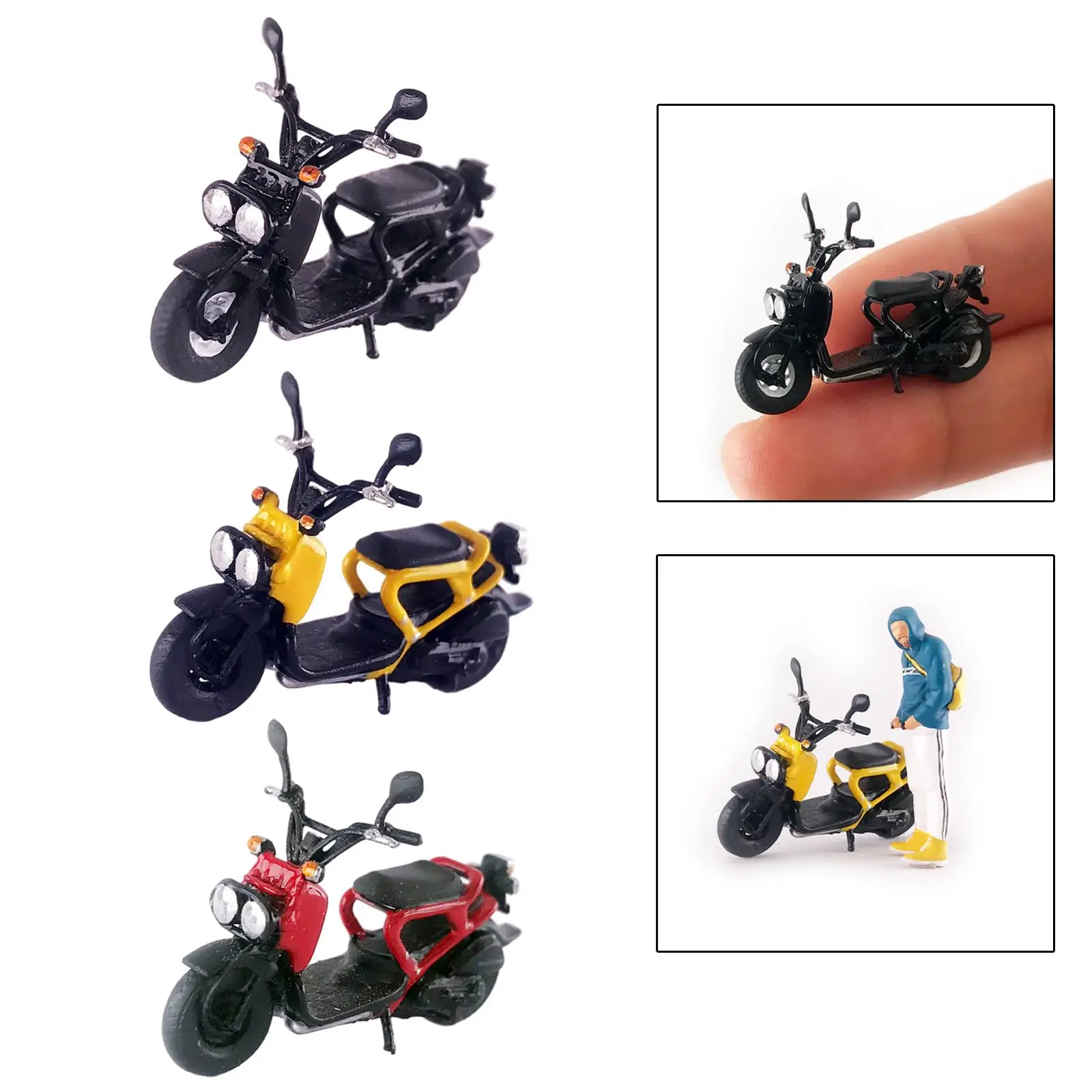 

Имитация ретро модель мотоцикла 1:64, украшение сцены, модель игрушки для стола, мини-кукольный домик, макет сцены, микропейзажные детали