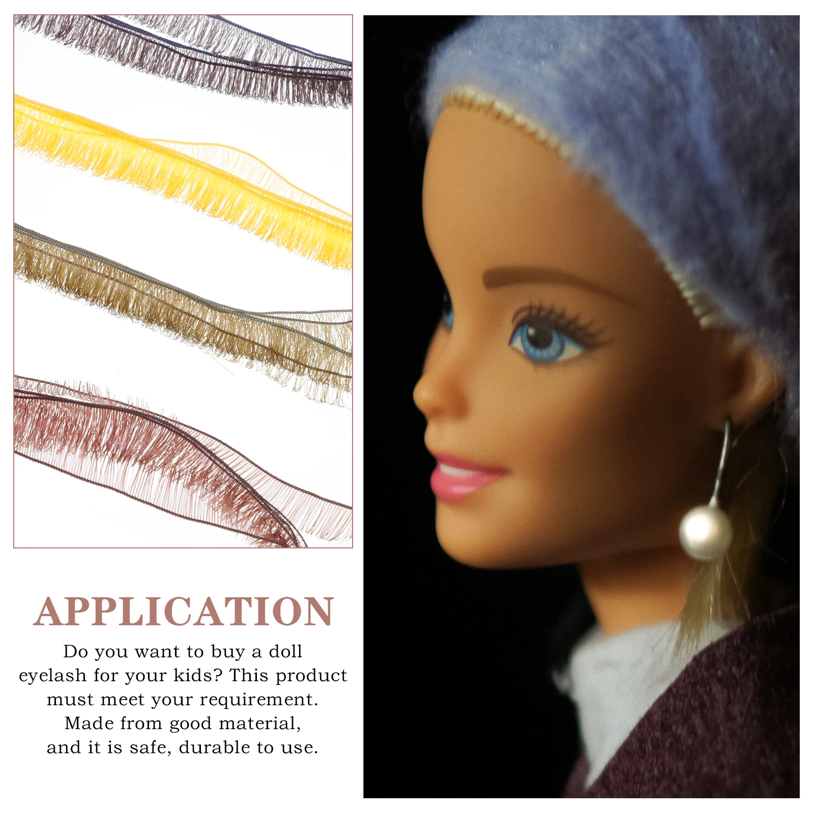 

20pcs Decor Accessory Kid Diy Supplies Fake For Nylon Eyelashes Handmade Eyelashes Kids Craft Supply Diy Tools Not