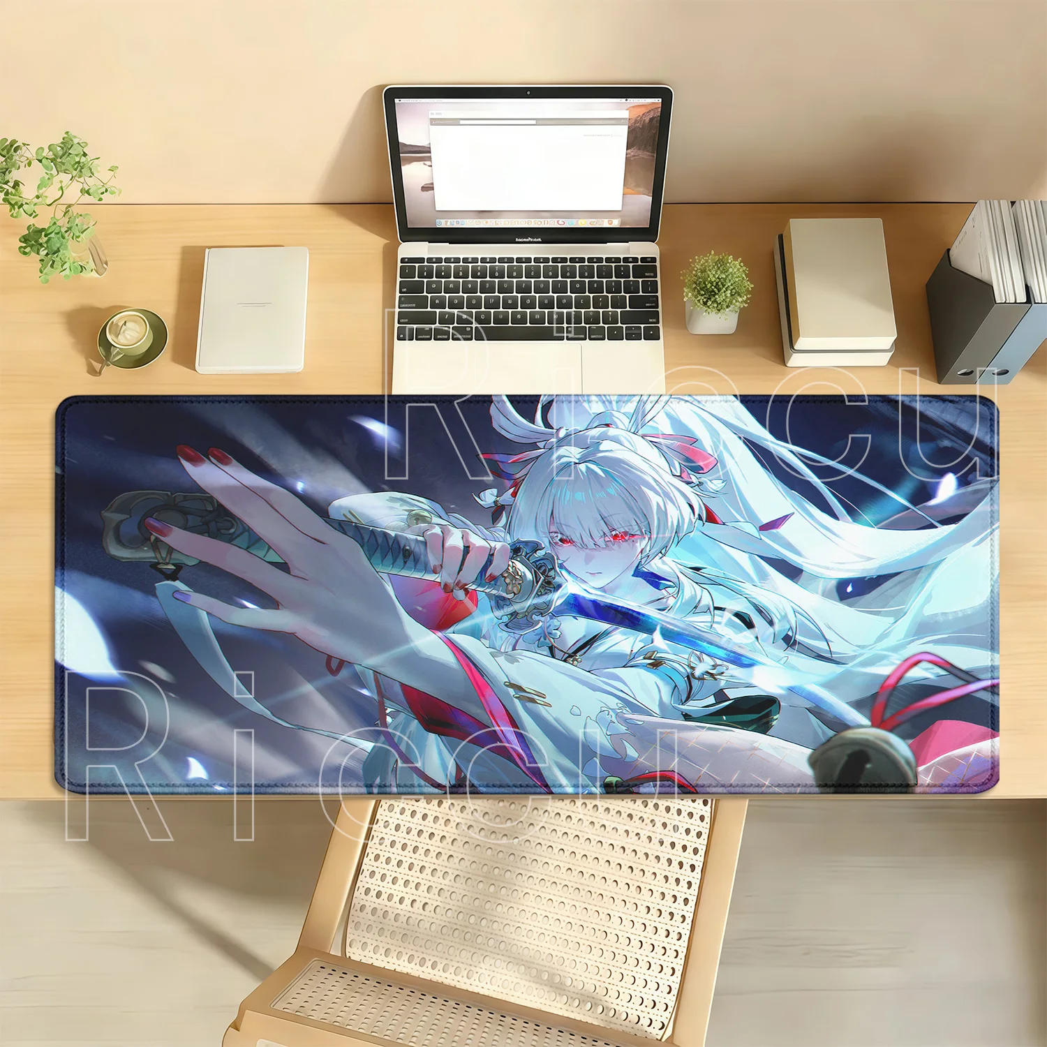 Gaming WuWa Hiyuki Non-slip Base Mouse Mat Wuthering Waves Anime  Girl Mousepad Office Accessories Keyboard HD Printing Desk Mat