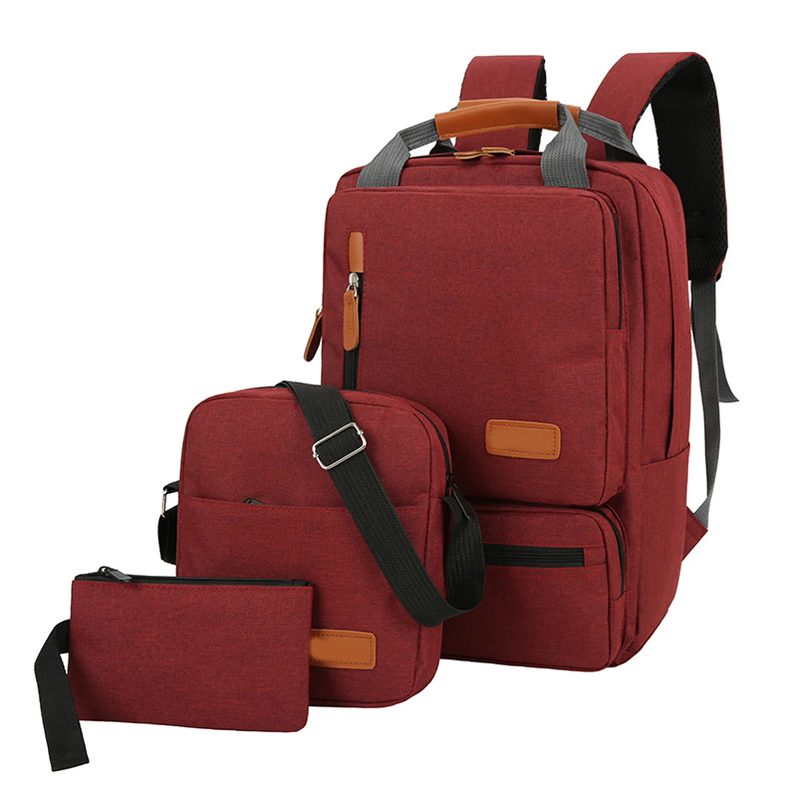 TOMSHOO 3 Piece Backpack Set Black 4