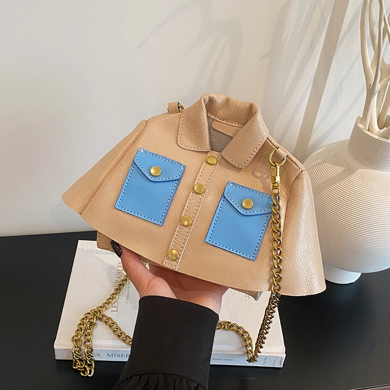 

Изысканные стильные дизайнерские креативные сумки кросс-боди для женщин 2026: Новые модные квадратные наплечные сумки из ПУ в форме предмета одежды