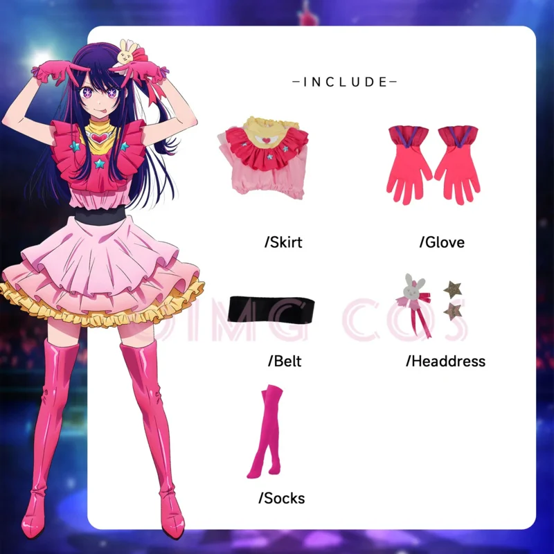 Hoshino Ai Cosplay Costume Costume OSHI NO KO Carnival Uniform Anime Halloween Costumes for Adult Women Kids Girl