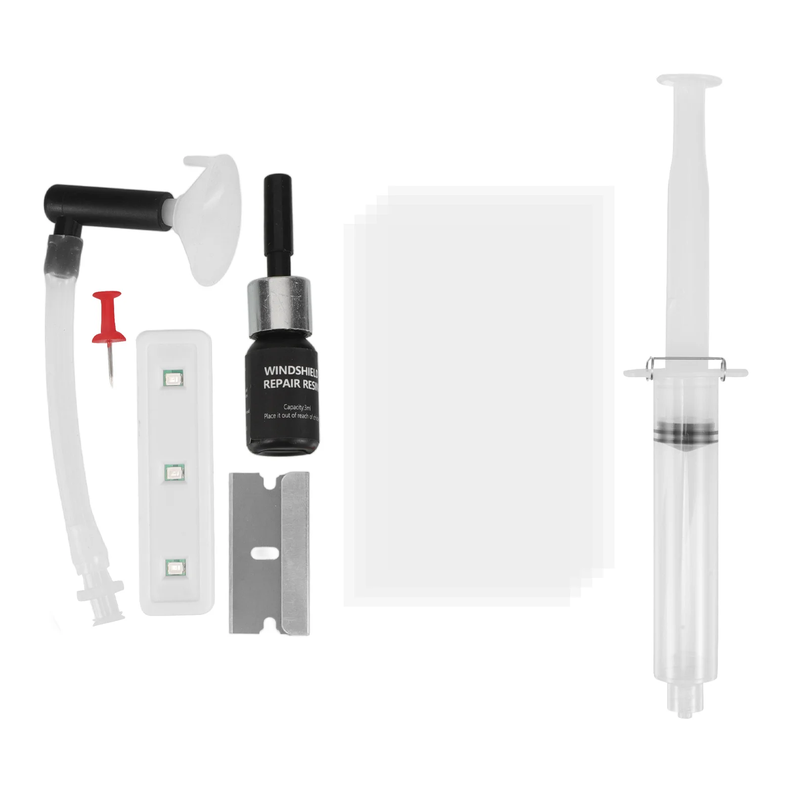 

1Set Glass Repair Kit Windshield Crack Fix Tool Automotive Window Restoration Liquid Car Scratch Repair Solution for Chips and