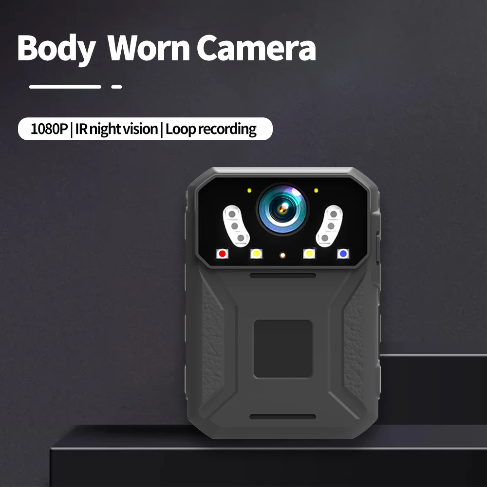 Customizable body-worn camera 1080P high-definition pixel LCD display to take photos and videos Support night vision camera