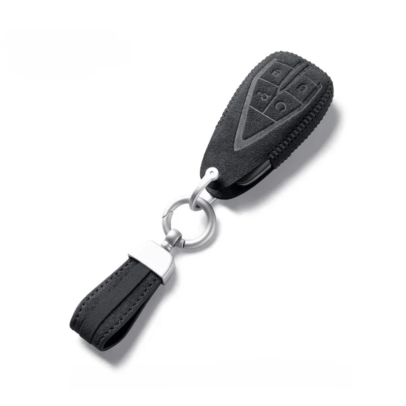 

Подходит для Changan UNI-T UNI-K UNI-V из алюминиевого сплава + кожаный чехол для дистанционного ключа автомобиля, устойчивый к царапинам и износу