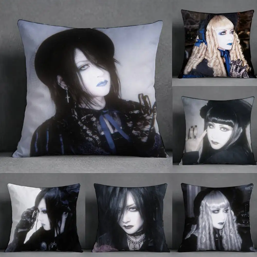 MALICE MIZER Mana sama Pillow Case Square Double-Sided Sofa Cushion Cover Bedroom Bedside Pillow