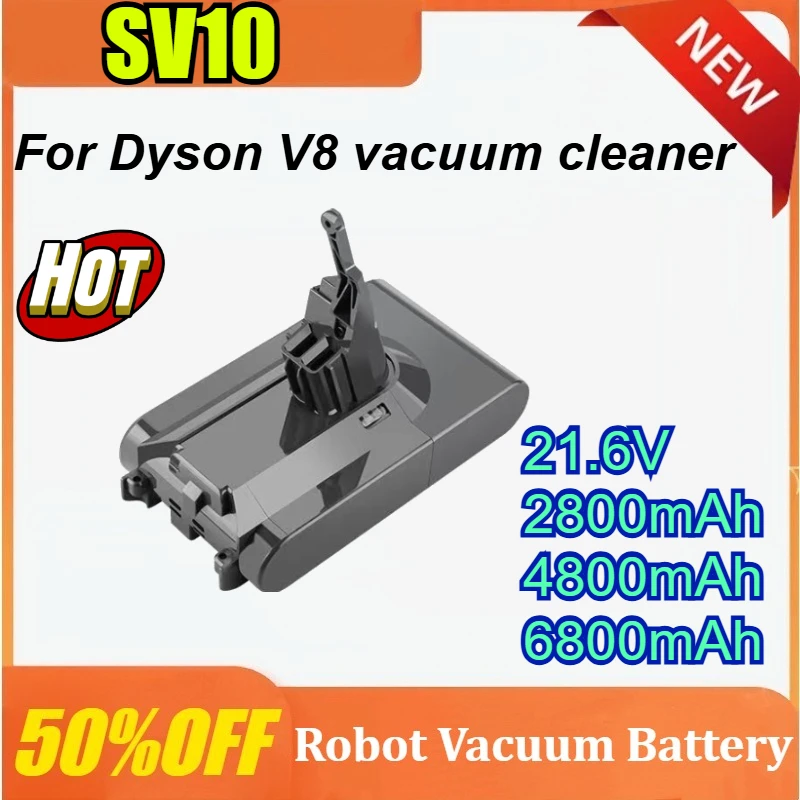 

6800mAh for Dyson SV10 21.6V Battery for Dyson V8 Battery for Dyson V8 Absolute Fluffy/Animal Li-ion Vacuum Cleaner Charger