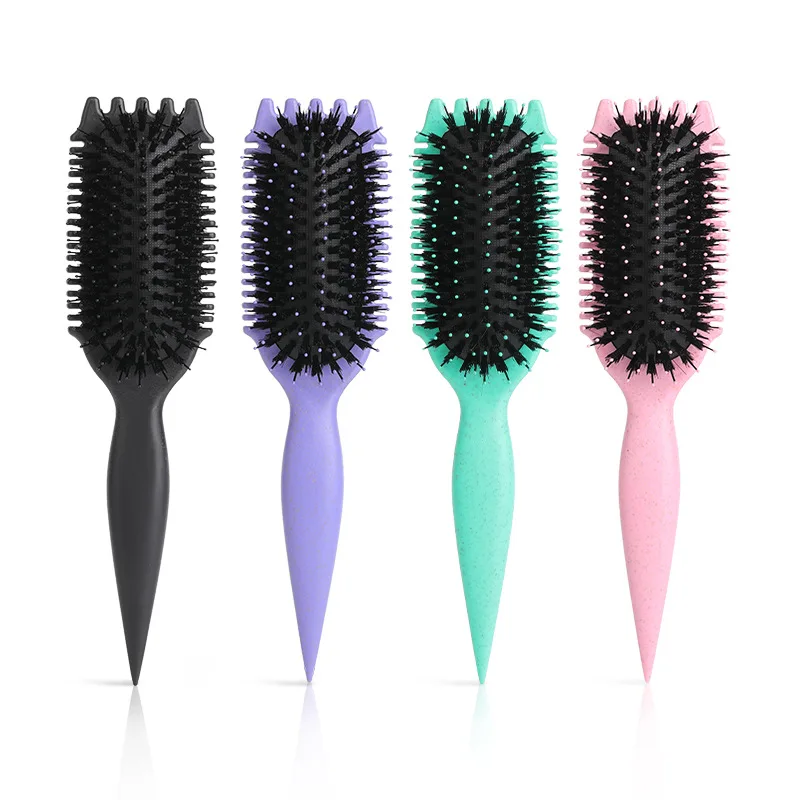 

Salon Styling Curly Hair Styling Brush Curl Hair Brush for Combing and Shaping Men's and Women's Curls Reduce Pulling Tools