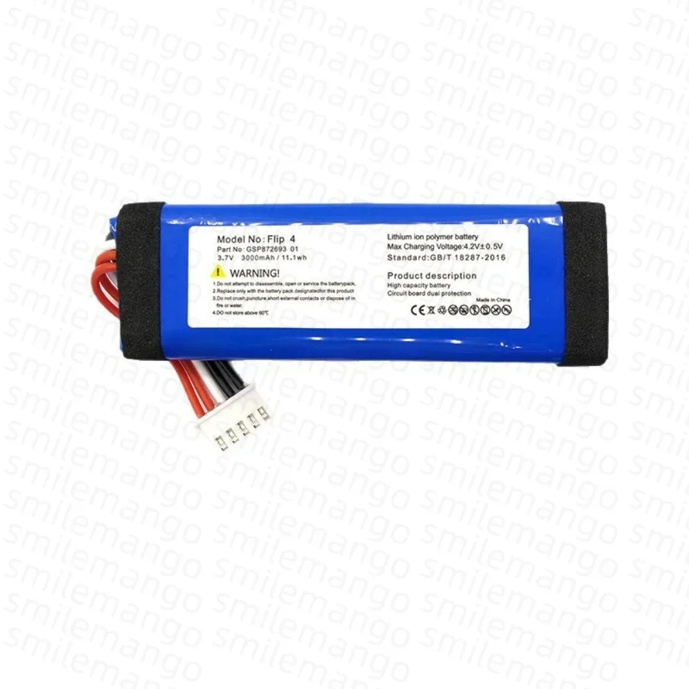 1-10PCS 3.7V 3000mah Flip 4 Battery for New Replacement GSP872693 01 for JBL Flip 4/Flip 4 Special Edition Battery
