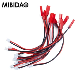 MIBIDAO 6Pcs Micro JST(female) to PH 2.0-2P(male) Lipo Battery Adapter Cables for Axial SCX24 1/24 RC Crawler Car Model Parts