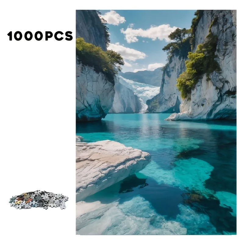 1000ピース ジグソーパズル 壮大な山と水の風景 - /バイリンガルボックス、&に適しています、挑戦的な頭脳を刺激するゲーム、C